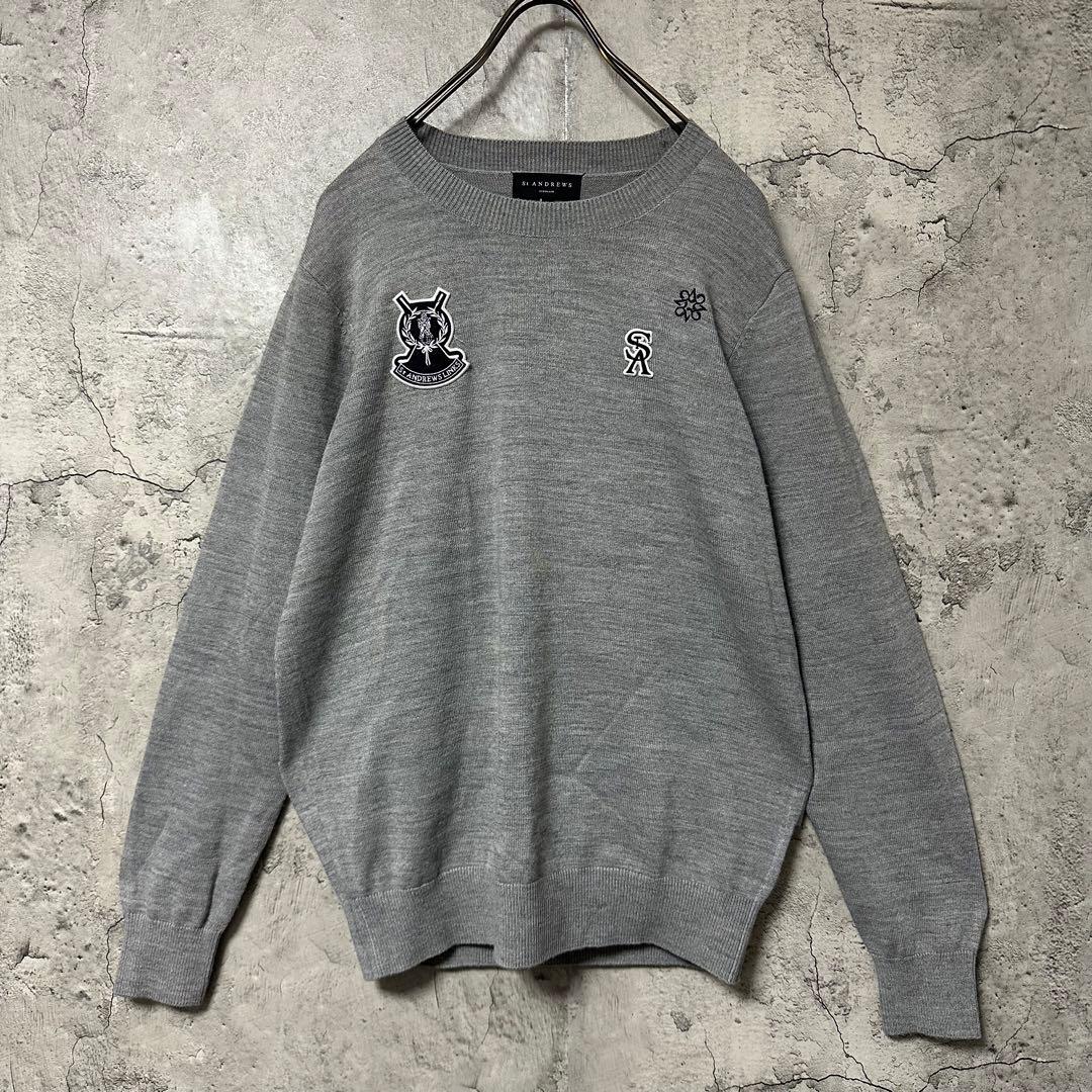 【超人気◎】St ANDREWS　ウールニット　ワッペン　美品　完売モデル◎