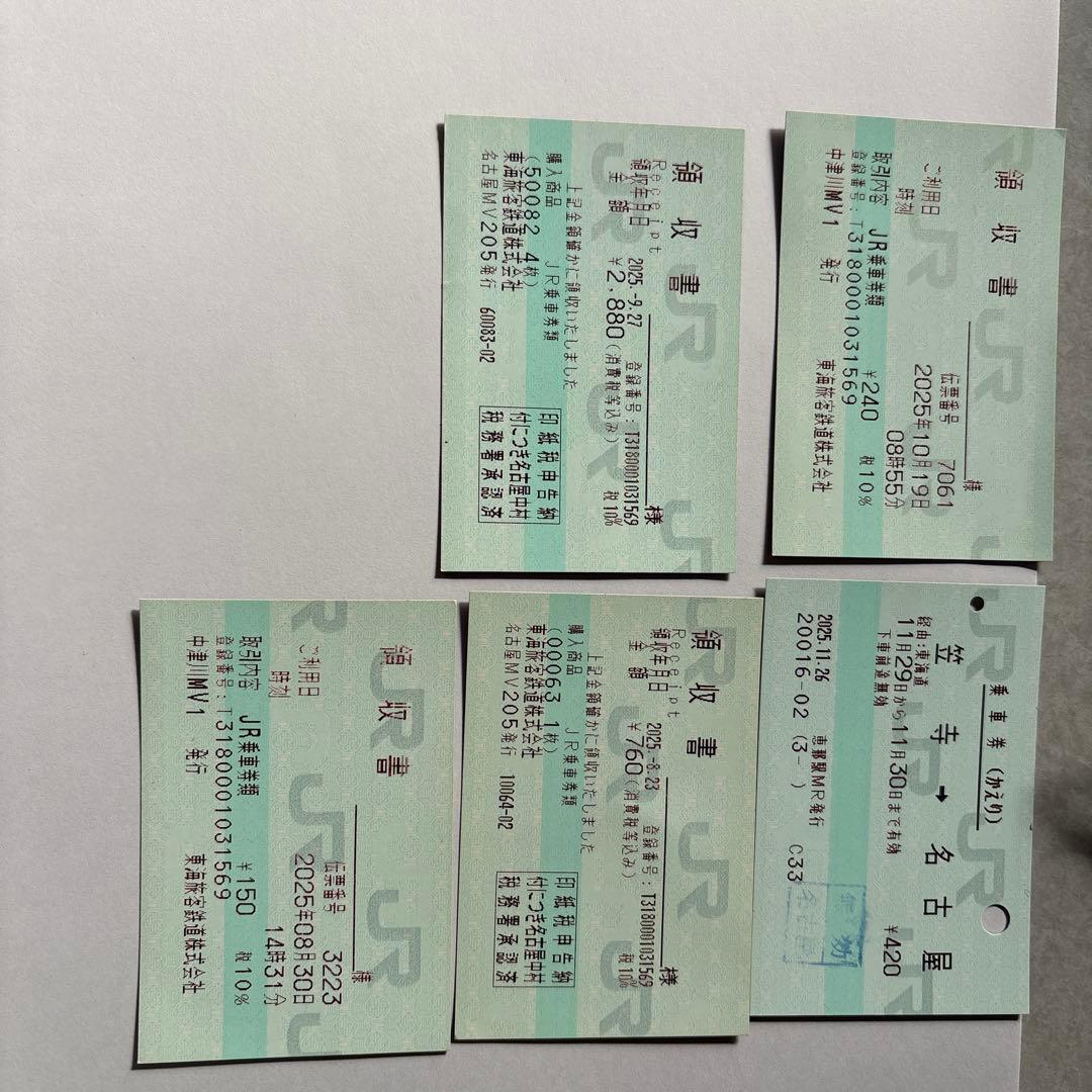 名古屋・恵那間鉄道乗車券セット