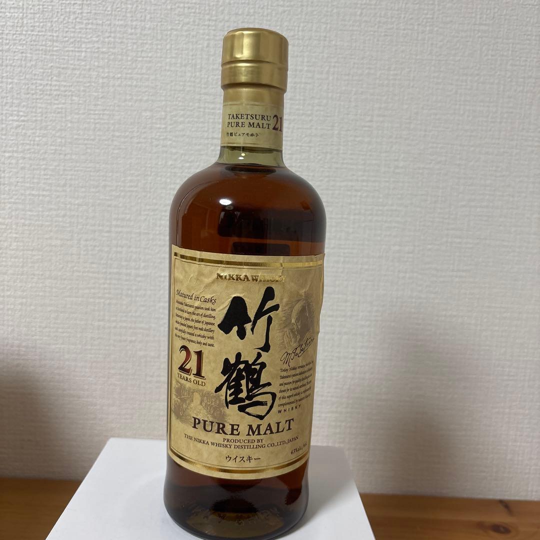 ニッカウイスキー　竹鶴21年　ピュアモルト　未開封