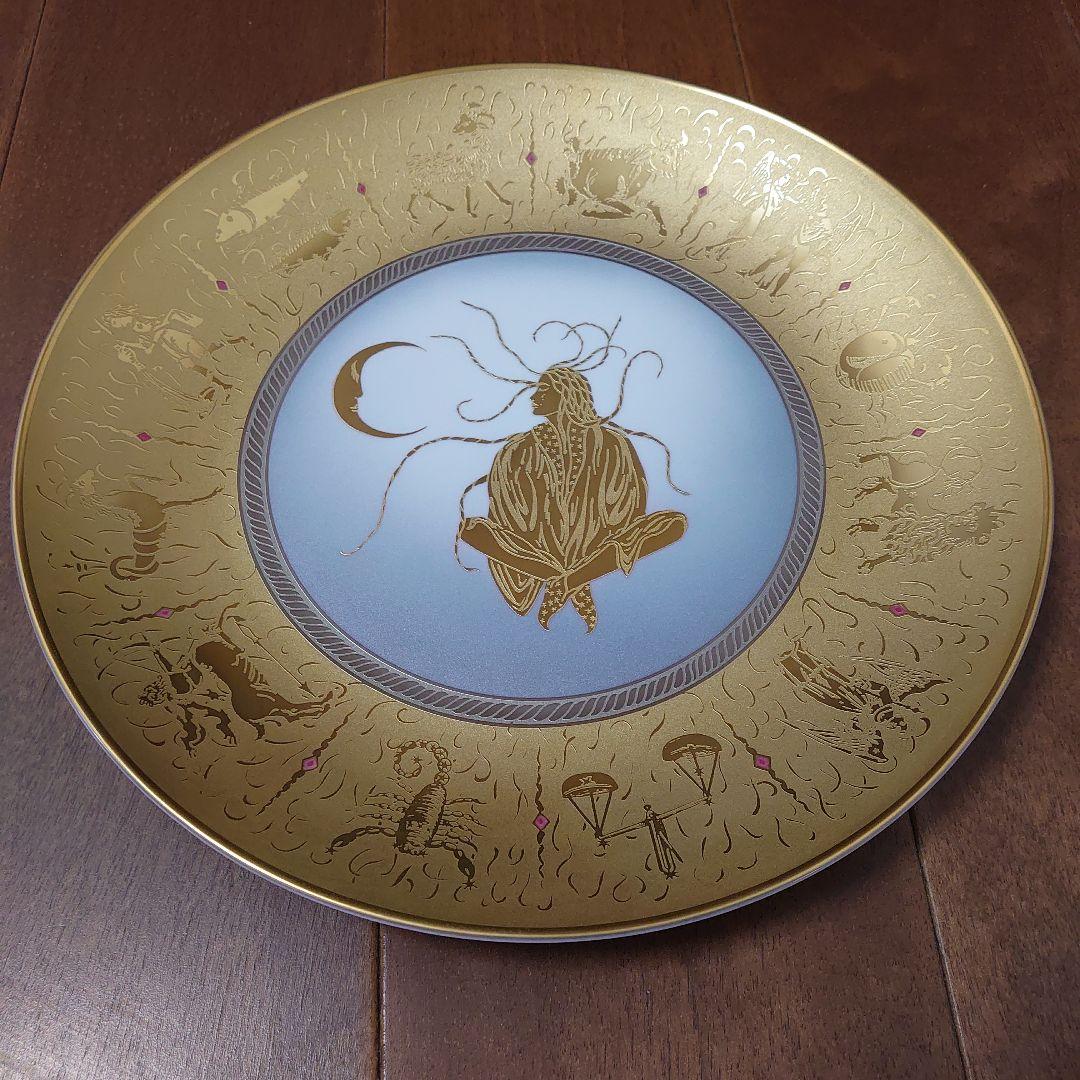 飾り皿 イタリア製 PORCELLANA INCISA ORO 24KT