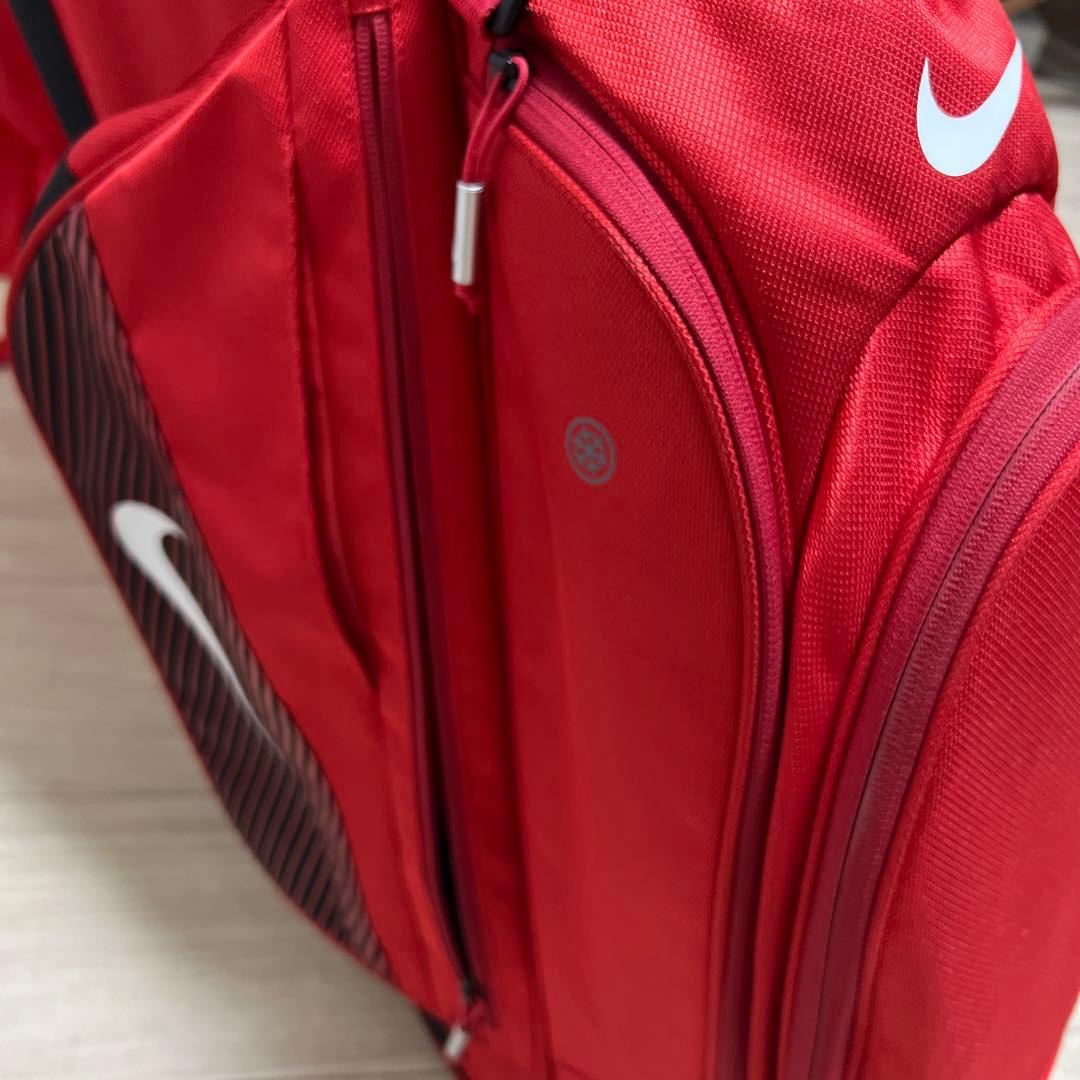超軽量 NIKE キャディバッグ ゴルフバッグ スタンド 赤