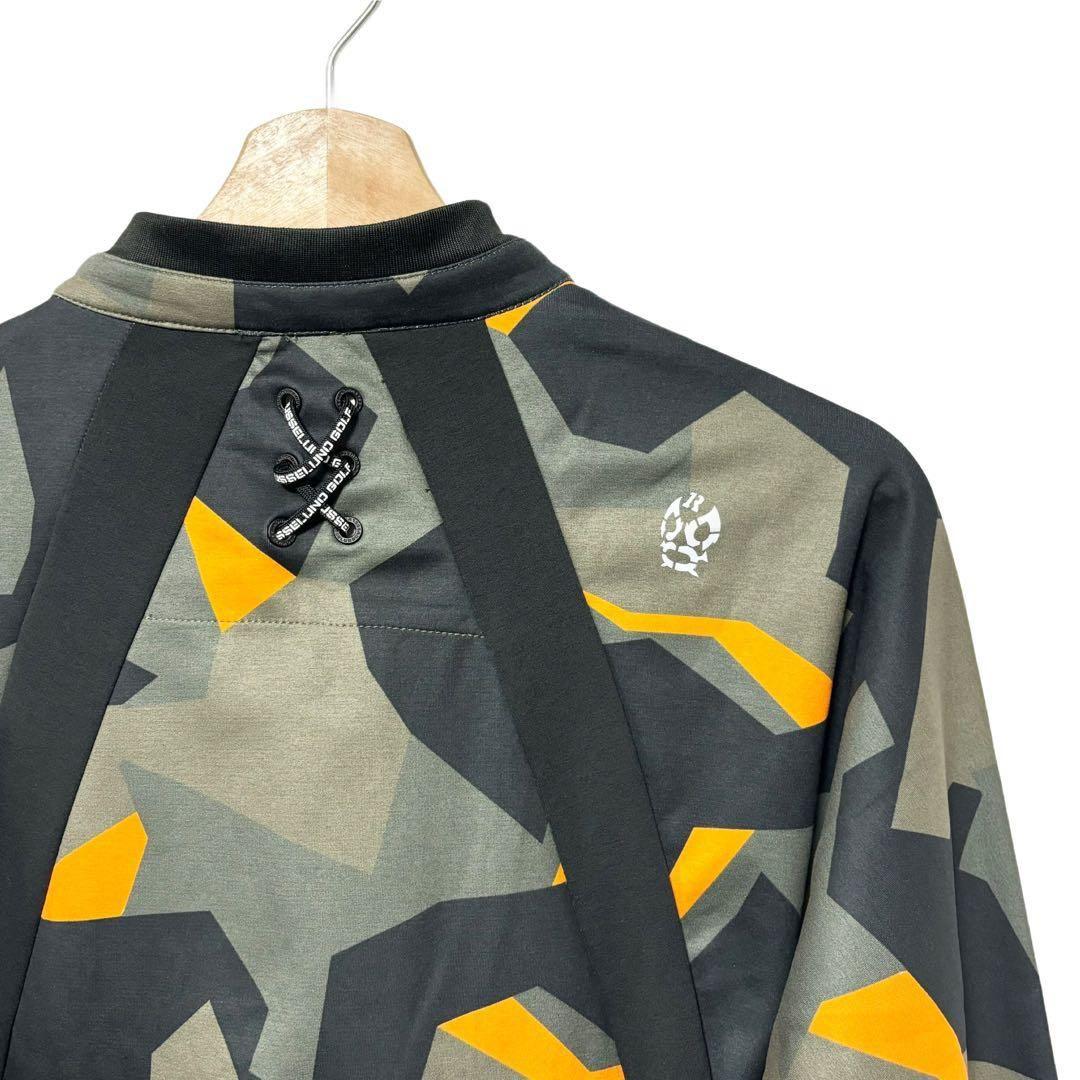 ラッセルノ ゴルフ リフレクター ロゴ ジップアップ ジャケット カモ 2XL