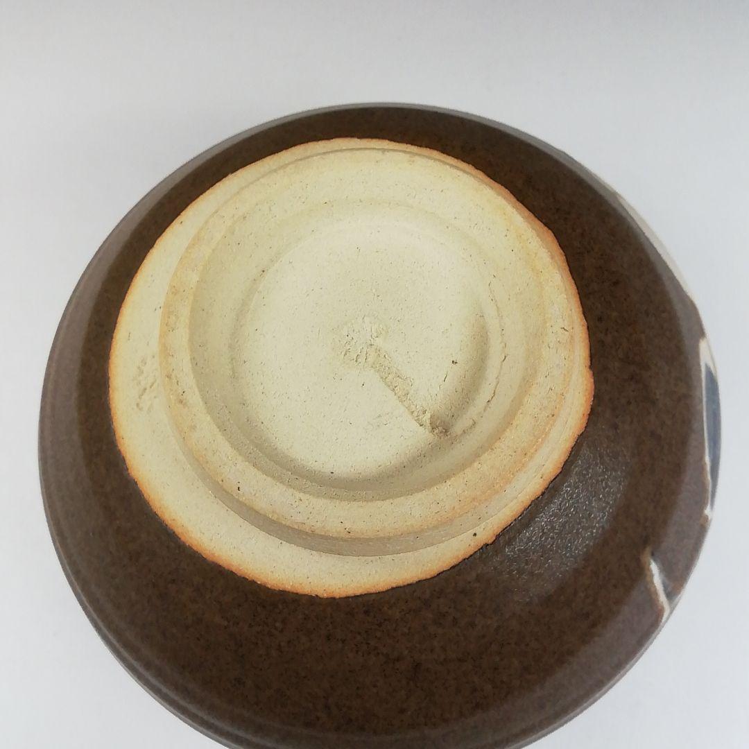 Ｔ６１９　茶碗　『九谷焼』『椿文』『長高喜兵衛 造』　共箱　抹茶碗　茶道具