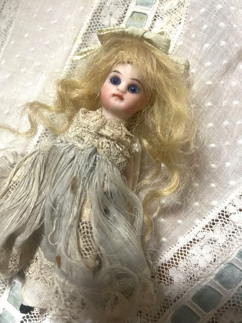 最終　お値下げ　フレンチミニョネット　アンティーク　ドール　ビスクドール