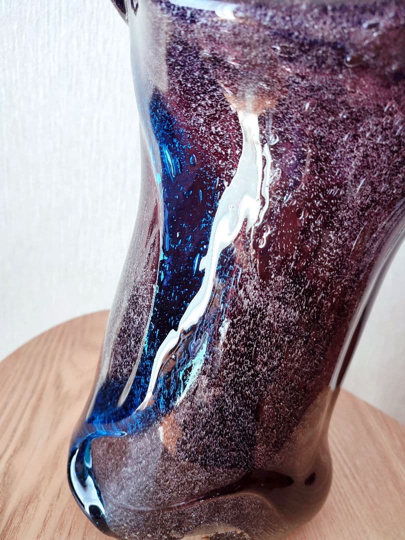 希少　琉球ガラス　稲嶺盛吉　花瓶　フラワーベース