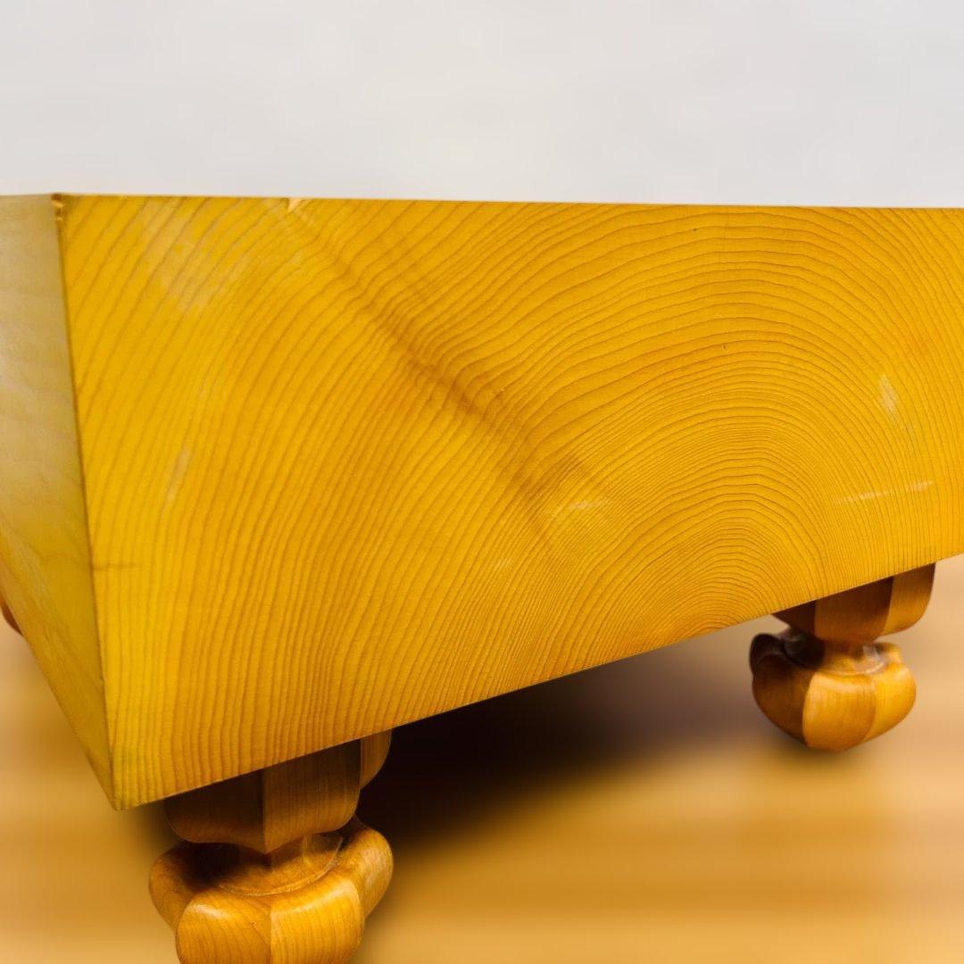 【本榧】脚付碁盤 4.6寸 板目 木表 囲碁 ヘソ有り 19路盤 13kg