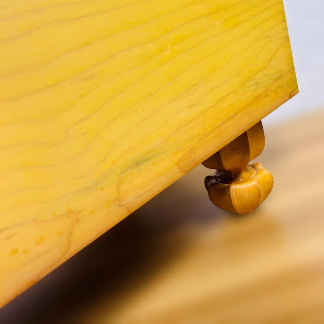 【本榧】脚付碁盤 4.6寸 板目 木表 囲碁 ヘソ有り 19路盤 13kg