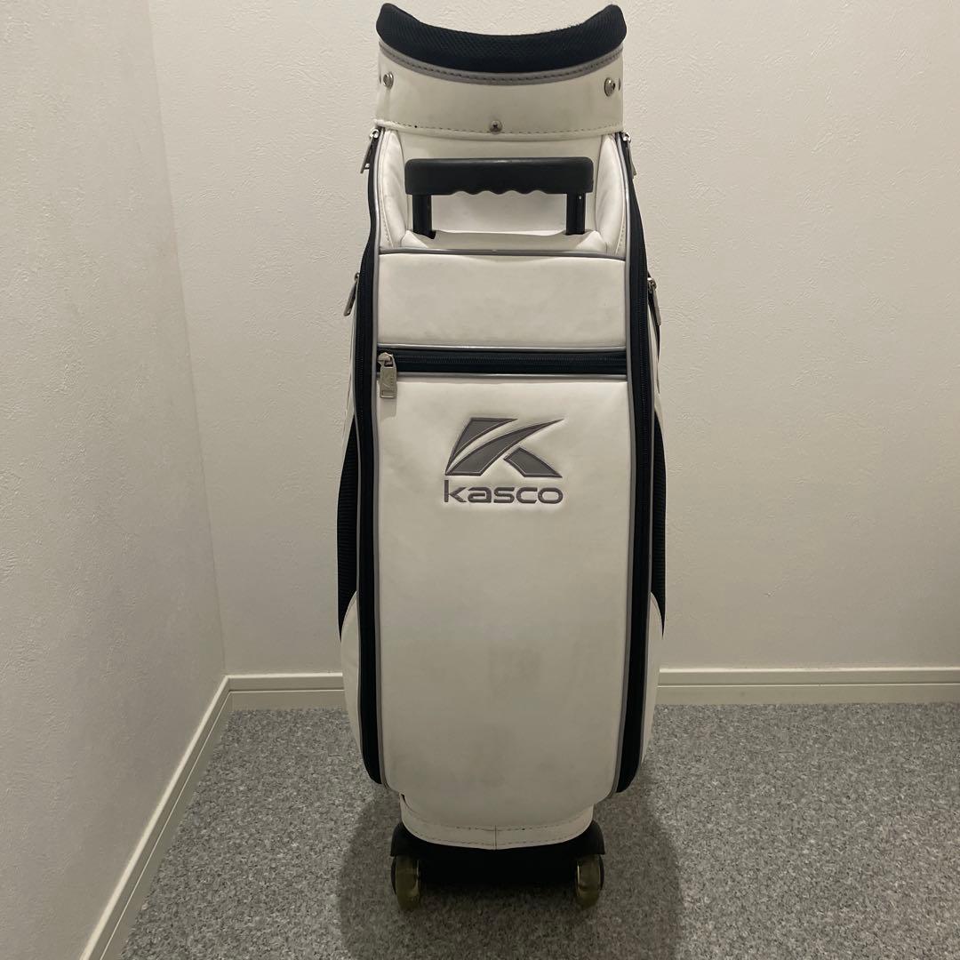Kasco キャスコ キャディバッグ キャスター付き ゴルフバッグ ホワイト
