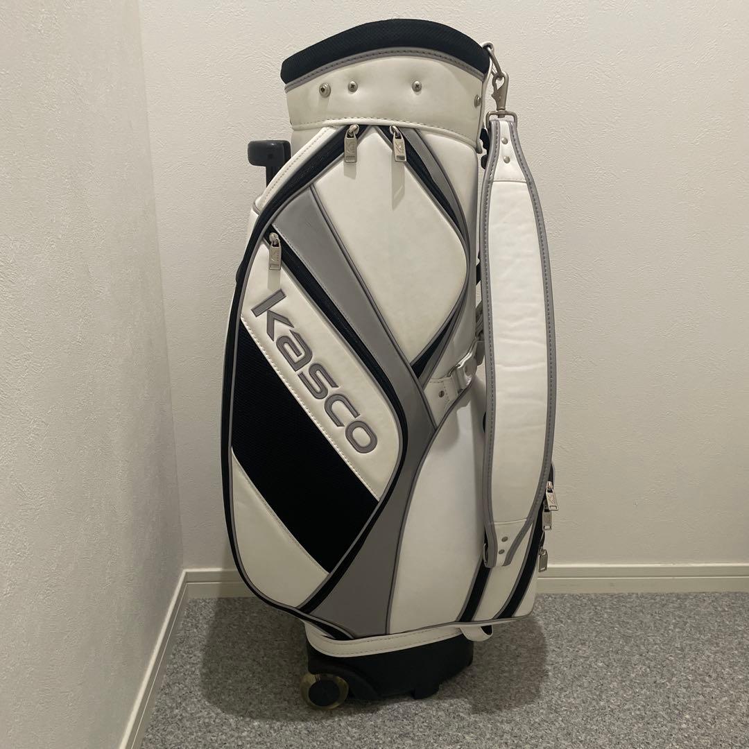 Kasco キャスコ キャディバッグ キャスター付き ゴルフバッグ ホワイト