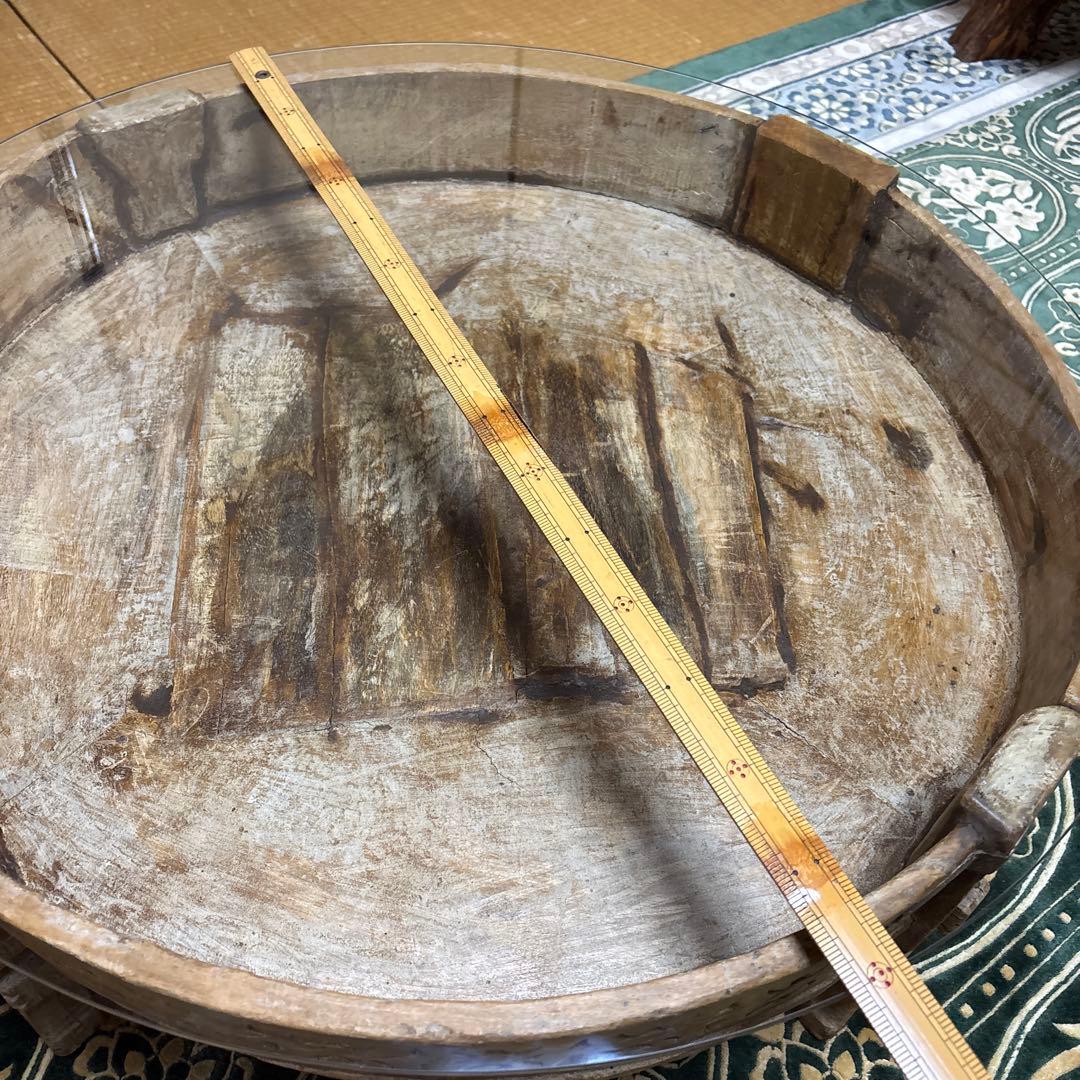 インド　チャパティテーブル　アンティーク