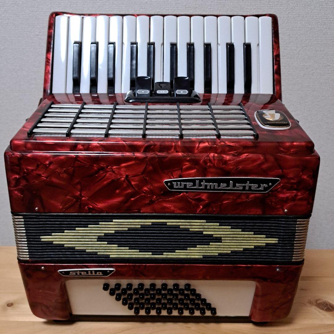 weltmeister stella アコーディオン 赤色ケース付