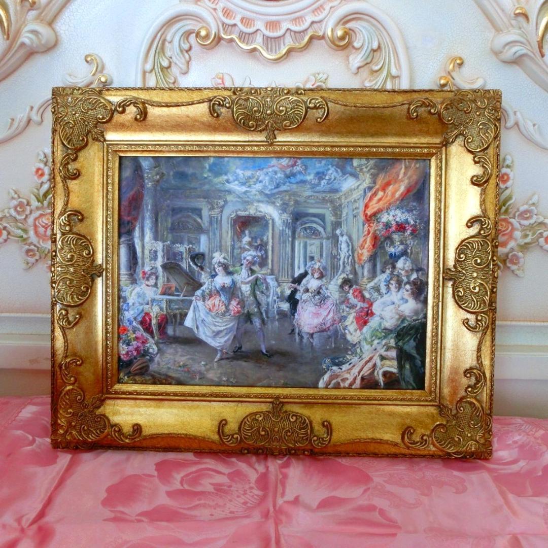 中世ヨーロッパ貴族を描いた額絵 2種よりお選び下さい。A・B