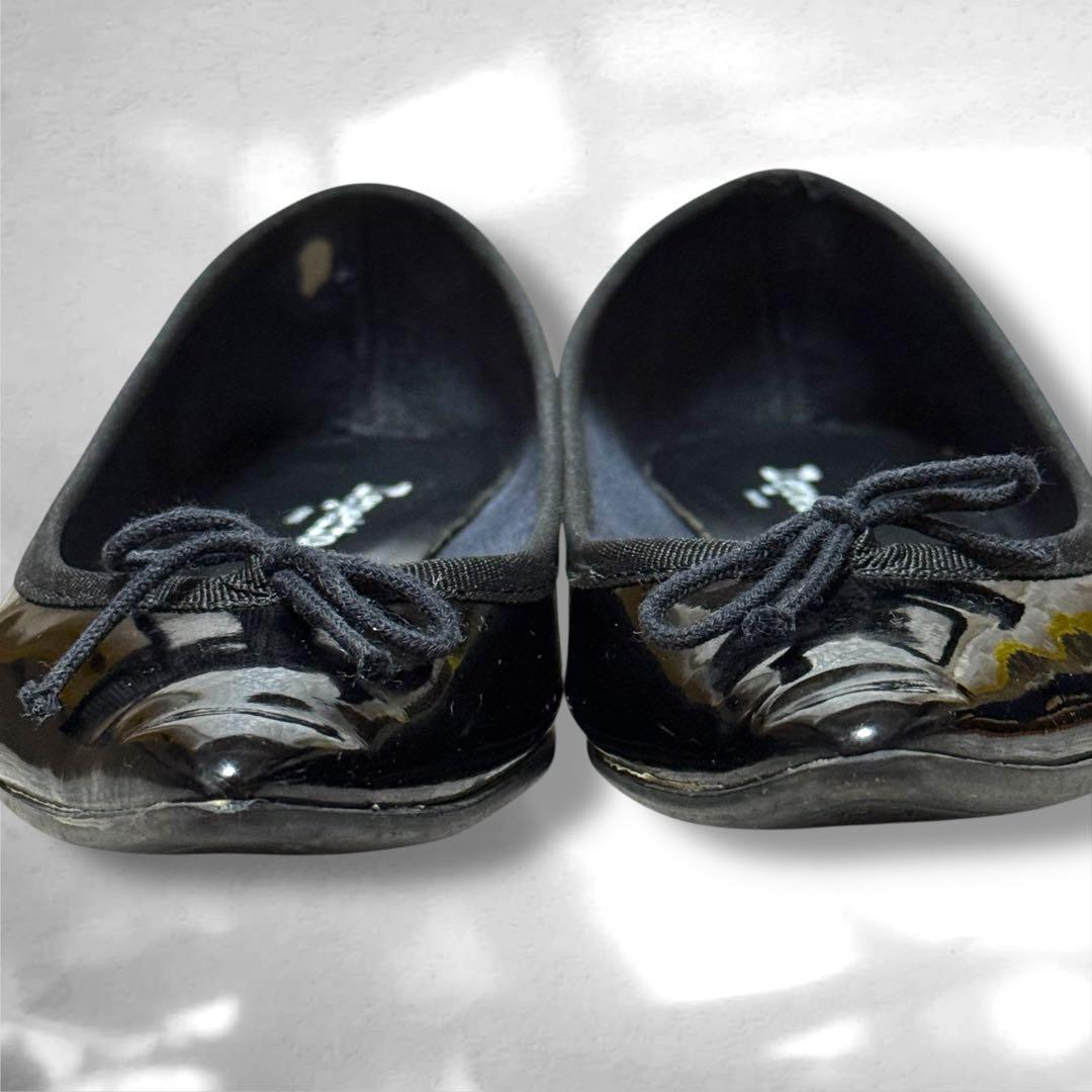 repetto レペット JUNON バレエシューズ ブラックエナメル　牛革