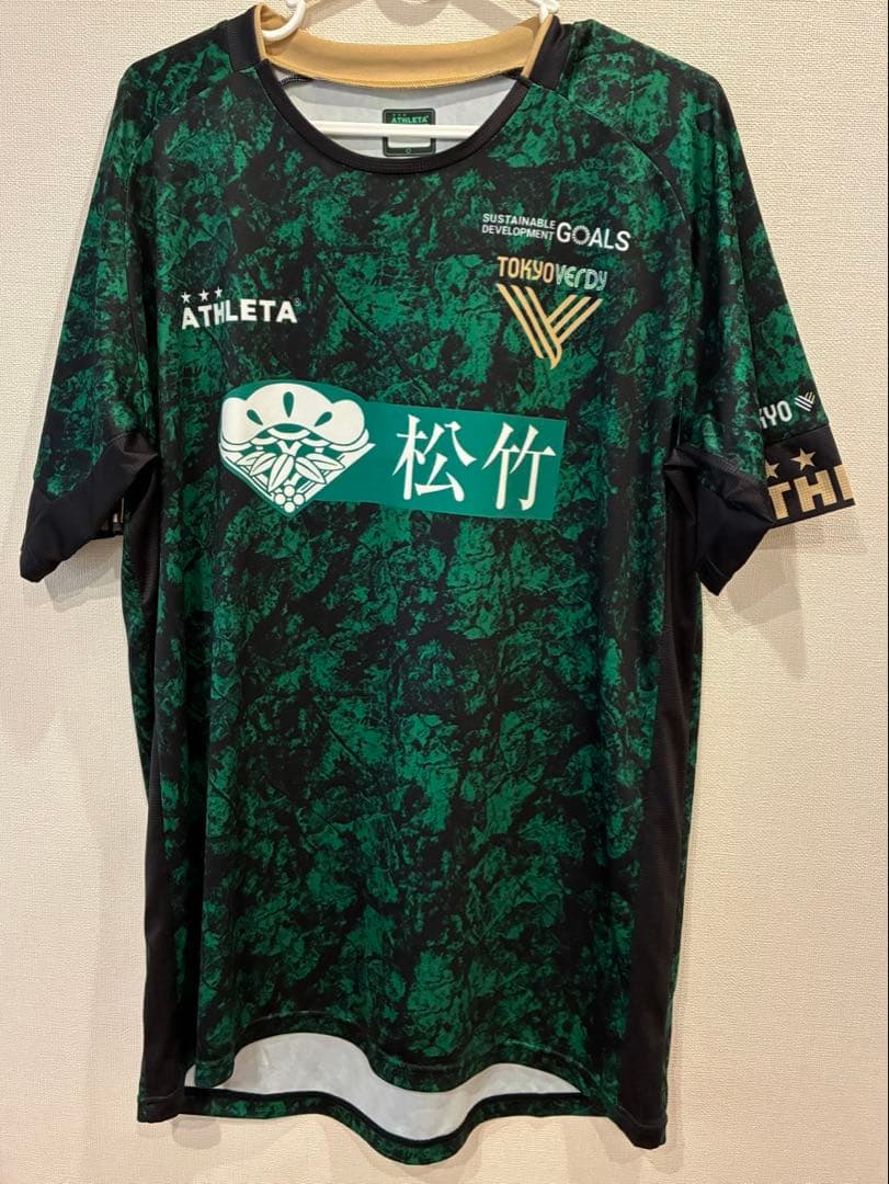 東京ヴェルディ　プラシャツ　サッカー　アスレタ　Oサイズ　ユニフォーム