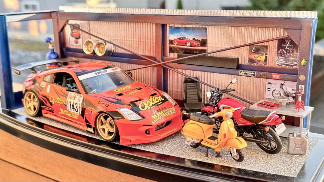 ■クオリティ良いガレージ風のジオラマです■