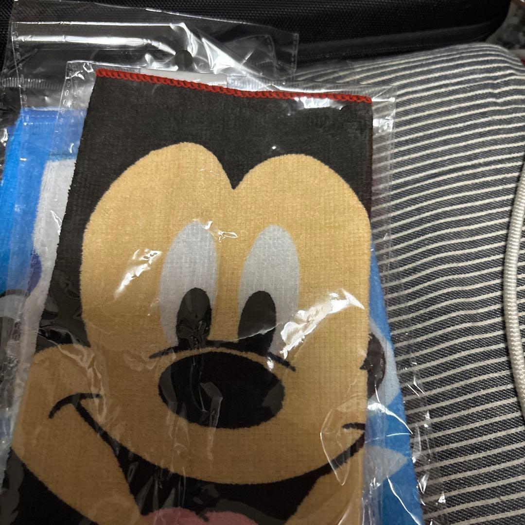 ディズニー フェイスタオル 青