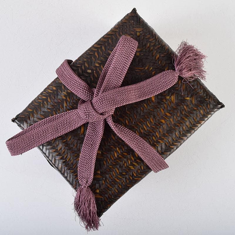 茶道具　島田竹宝斎作　御所篭　茶籠　棗　茶碗など　九点一式　共箱　FR9371H