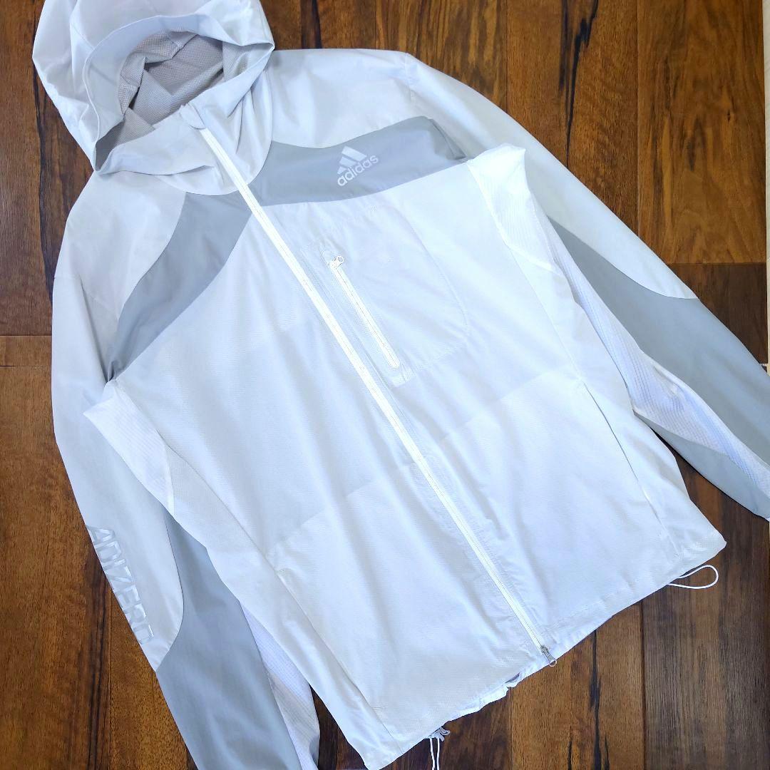 極美品 adidas ADIZERO 駅伝 超軽量ランニングジャケット グレー