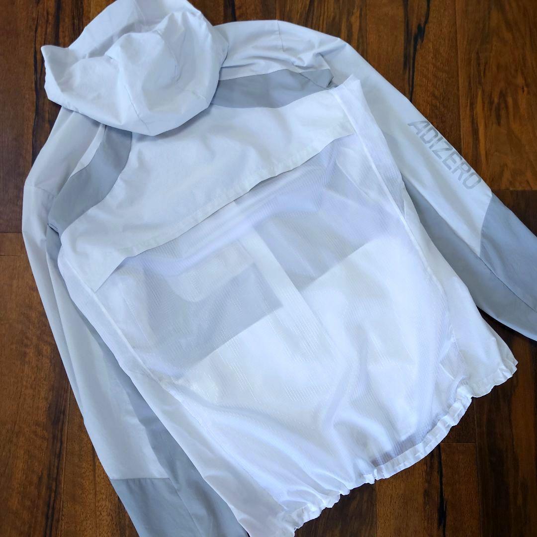 極美品 adidas ADIZERO 駅伝 超軽量ランニングジャケット グレー