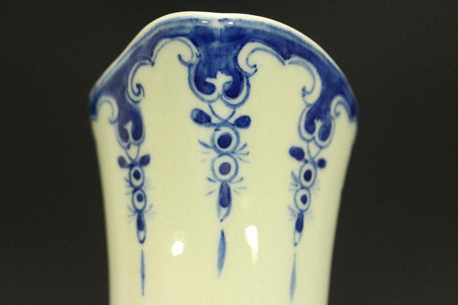 中国美術 青花 纏枝花紋 水注 瓶 中華民国(A884)