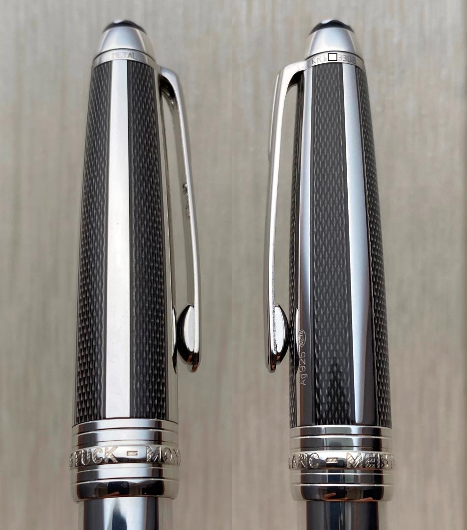 超美品 モンブラン ソリティアシルバーファイバー 925 ボールペン新品リフィル