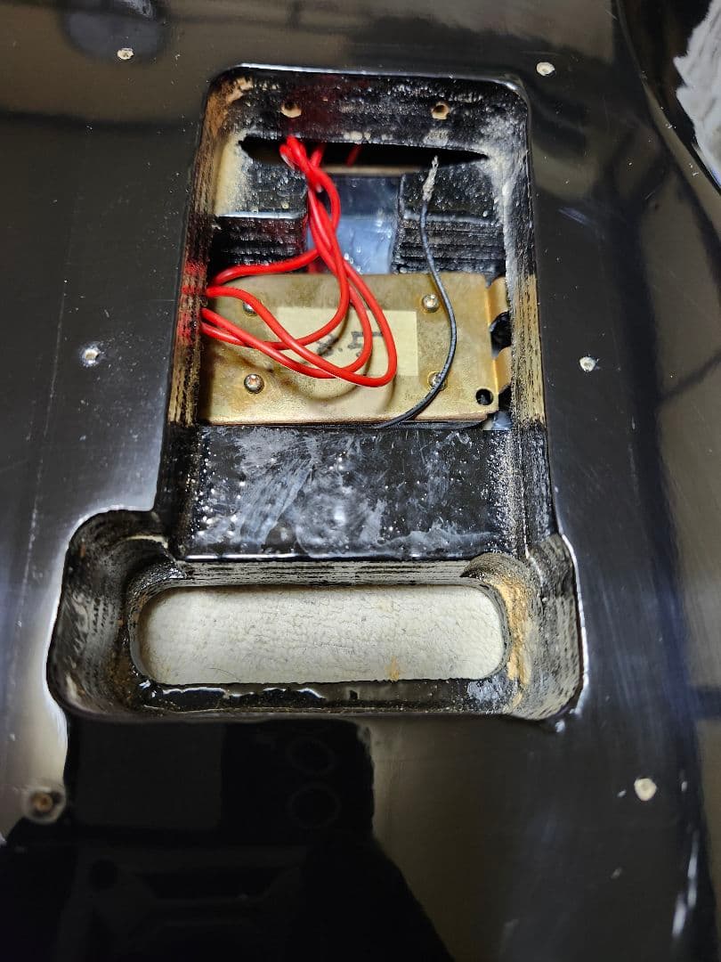 ノーブランドストラトキャスタータイプ ブラック マッチングヘッド