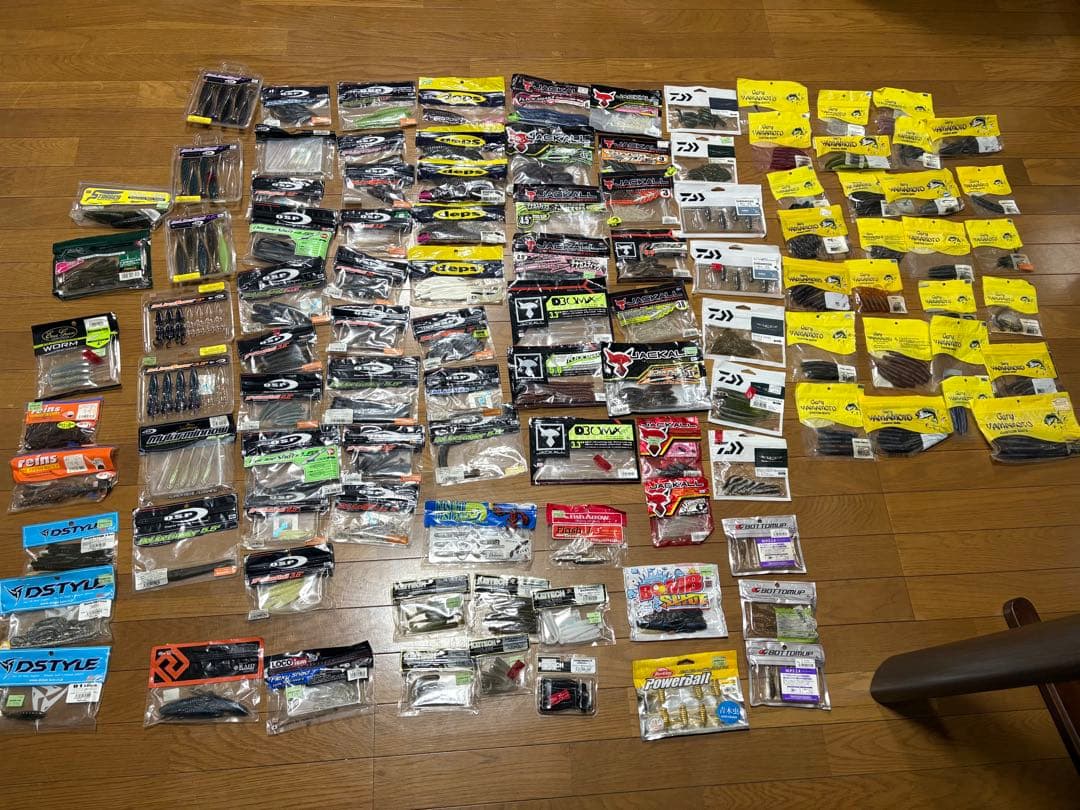バス釣りルアーワームセット　約200個　大量 バスフィッシング　バス釣り