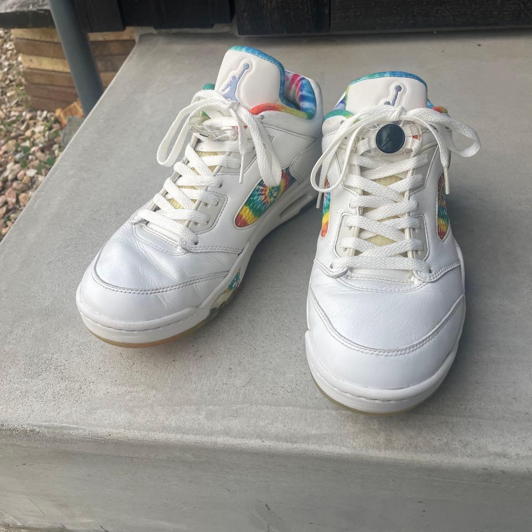 バートナイキゴルフシューズ　ジョーダン5ロー　タイダイ26.5㎝