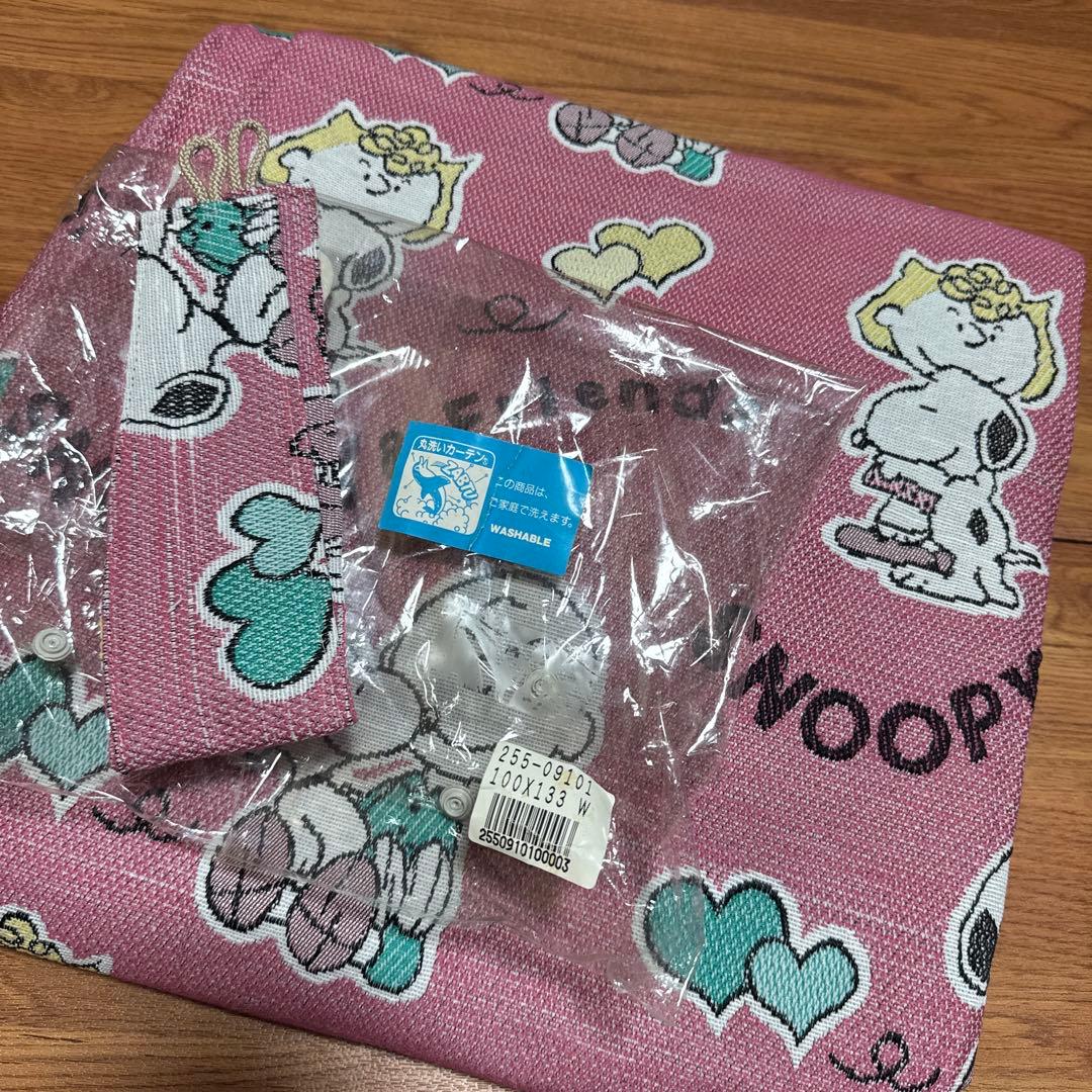 未使用　SNOOPY スヌーピー　レトロ　カーテン　1枚　日本製