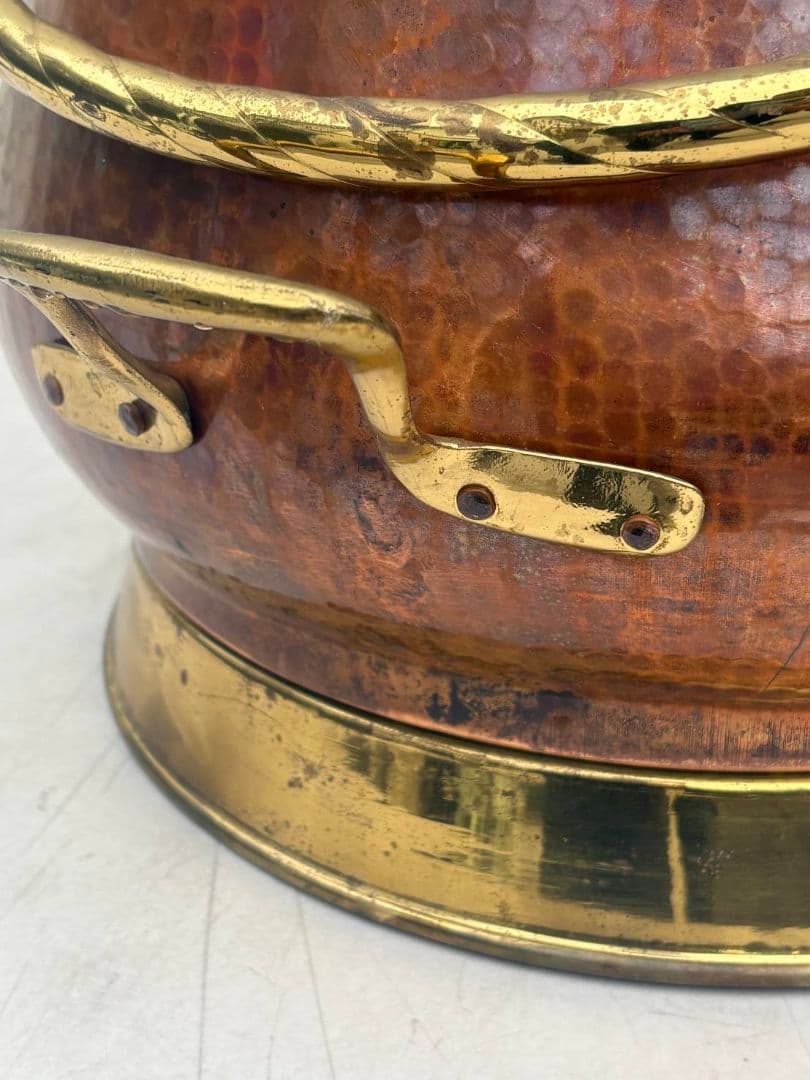 イタリア銅製バケツ☆花入れ☆物入