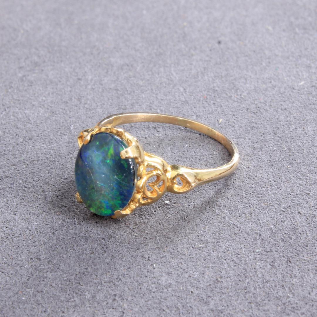 【アンティーク】オパール・リング（10K）10号【J22200】