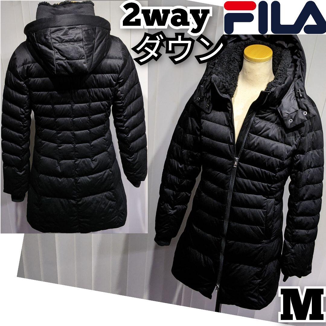 フィラ　ダウン　コート　ジャケット　レディース　2way　ボア　ゴルフ　ウェア