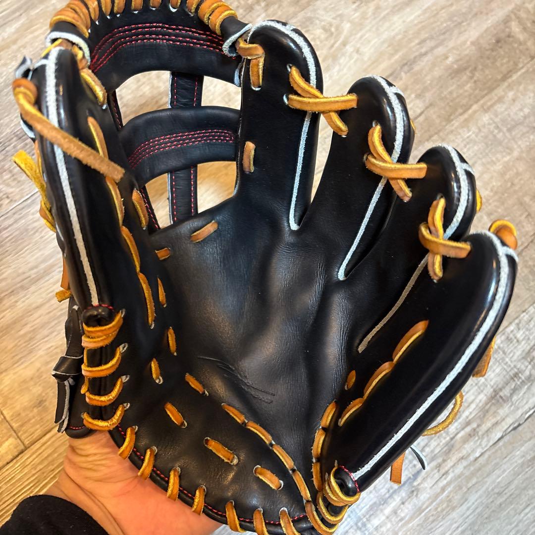 アイピーセレクト硬式グローブ 黒/赤 レザー