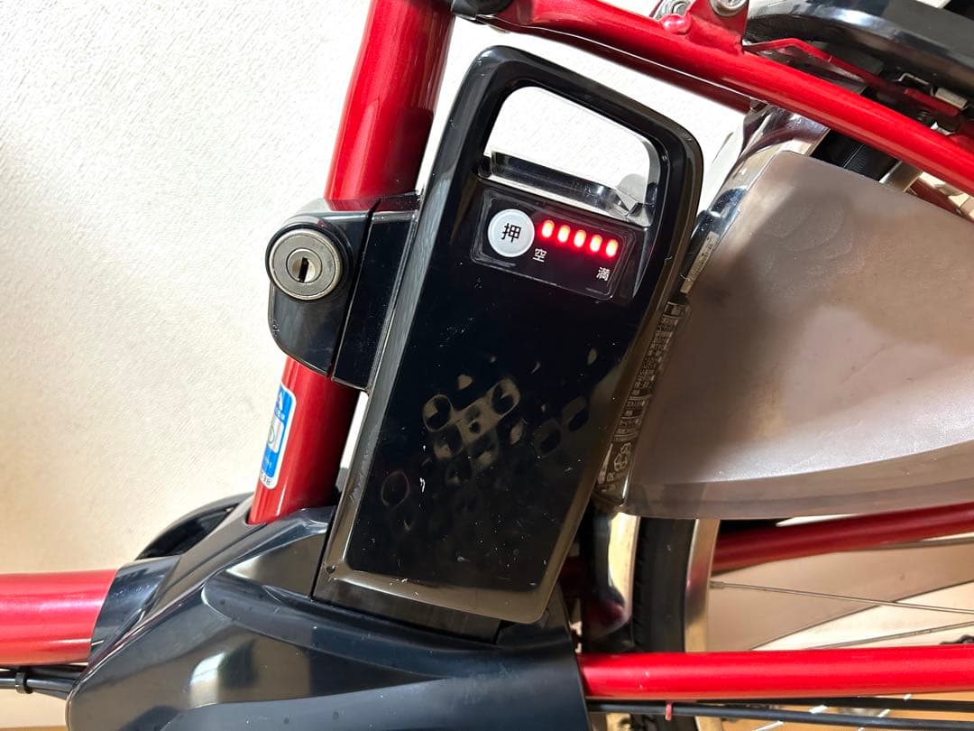 電動自転車　横浜　美品　パナソニック　ビビDX 大容量16Ah 前後タイヤ新品