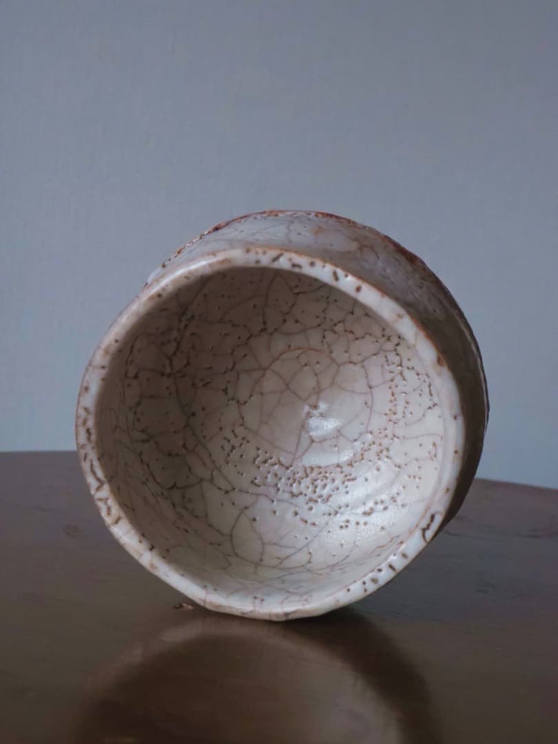 美濃焼　絵志野　茶碗　茶道具　時代物　Q2328