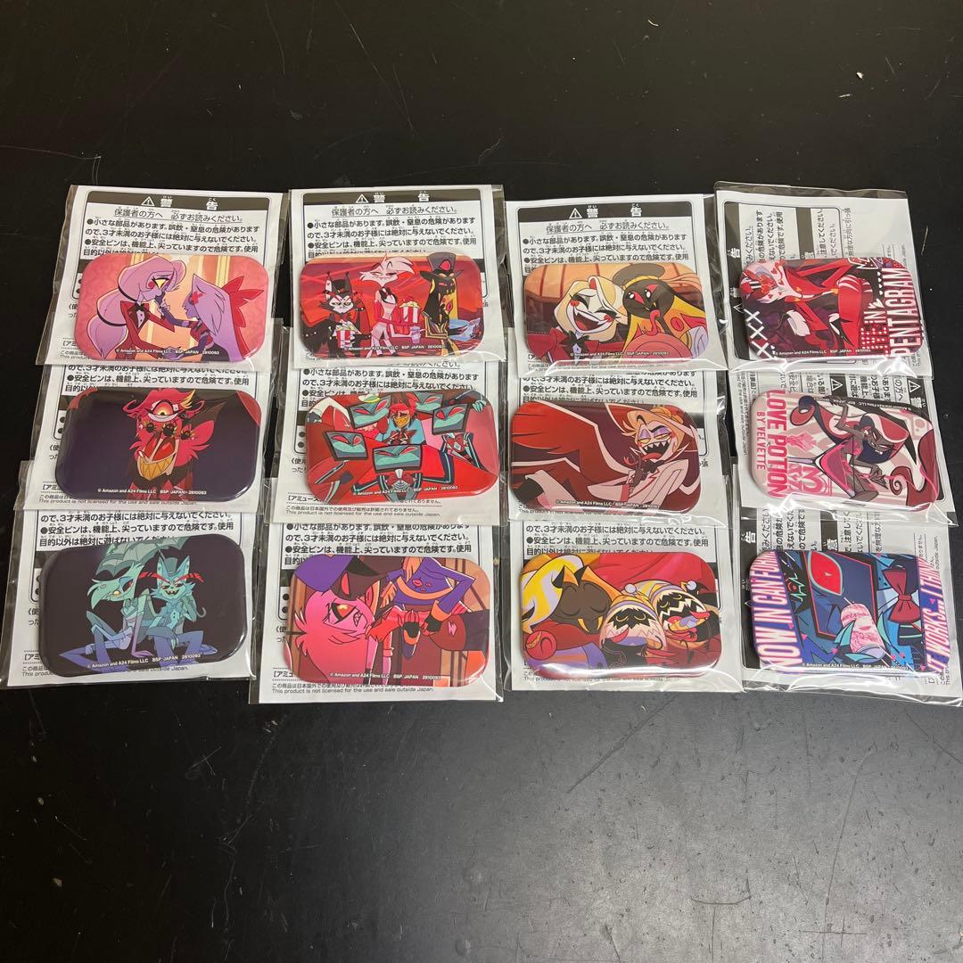 ハズビン・ホテルへようこそ◾︎スクエア缶バッジ フルコンプ 全１２種セット♫