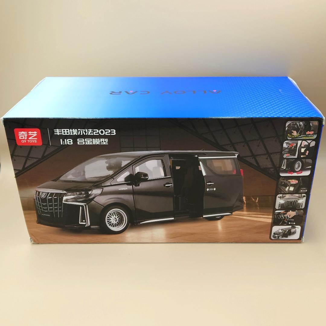 1/18 トヨタ アルファード ブラック サウンド＆ライト ダイキャストミニカー