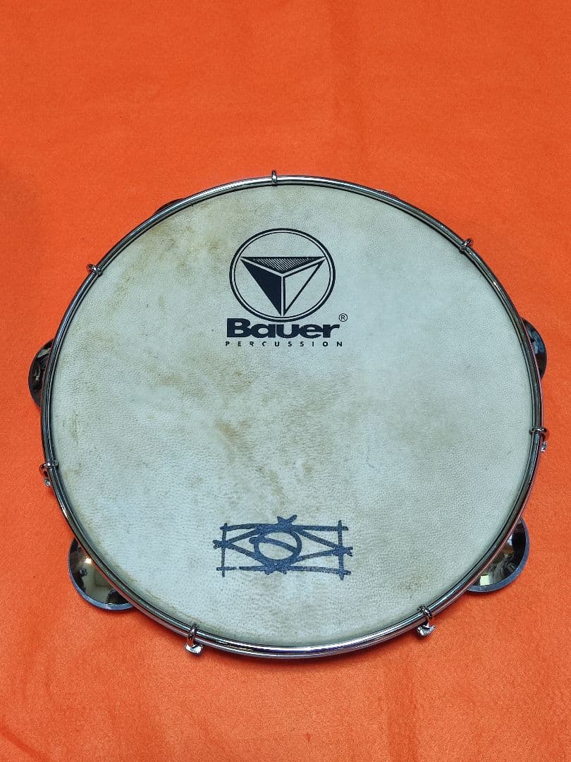 ☆Bauer PERCUSSIONパンデイロ　本皮　10インチ　スペーサー入り☆