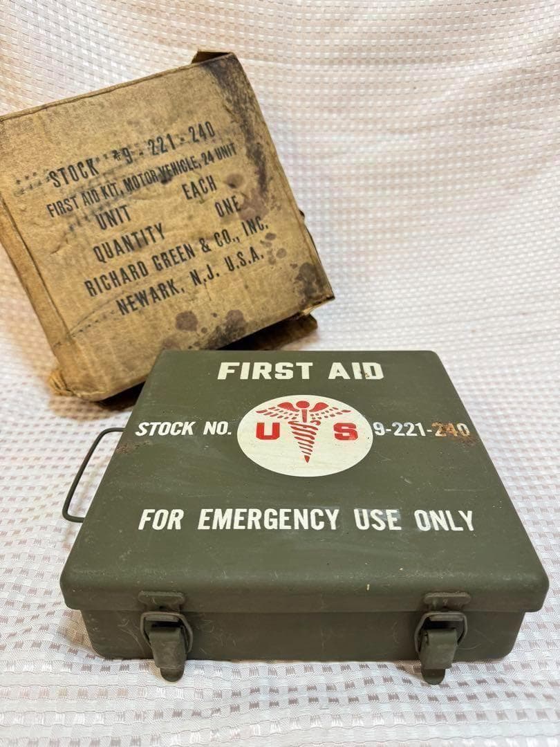 米軍 実物 ファーストエイド メタルケース