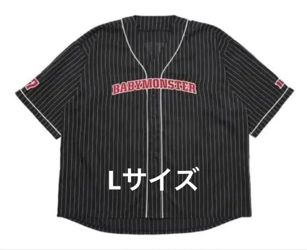 公式 ベビモン ベースボールシャツ BLACK 黒 Lサイズ