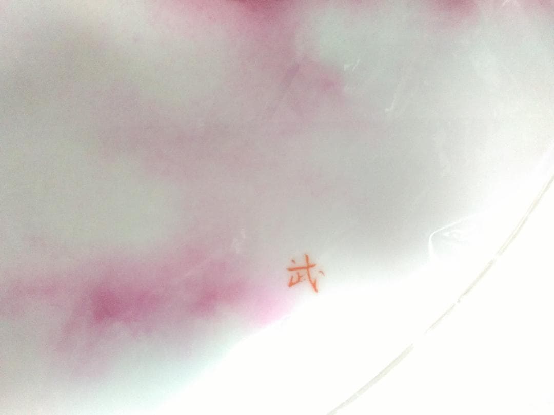 彩光舎 七宝焼き 15 丸赤富士 飾り皿 007-06