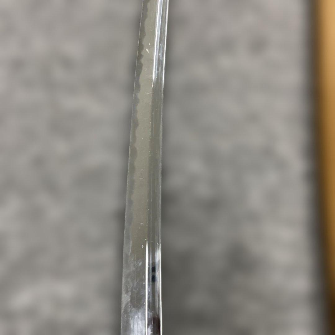 未開刃　模造刀、白鞘 刀 剣 長尺模造刀 木製ハンドル 曲線刃 刀 約98cm