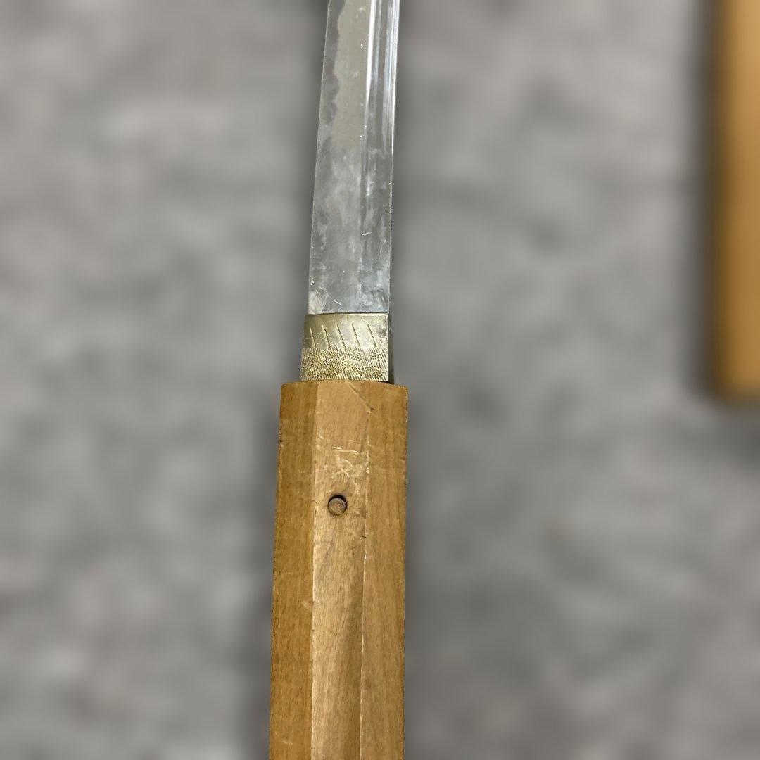 未開刃　模造刀、白鞘 刀 剣 長尺模造刀 木製ハンドル 曲線刃 刀 約98cm