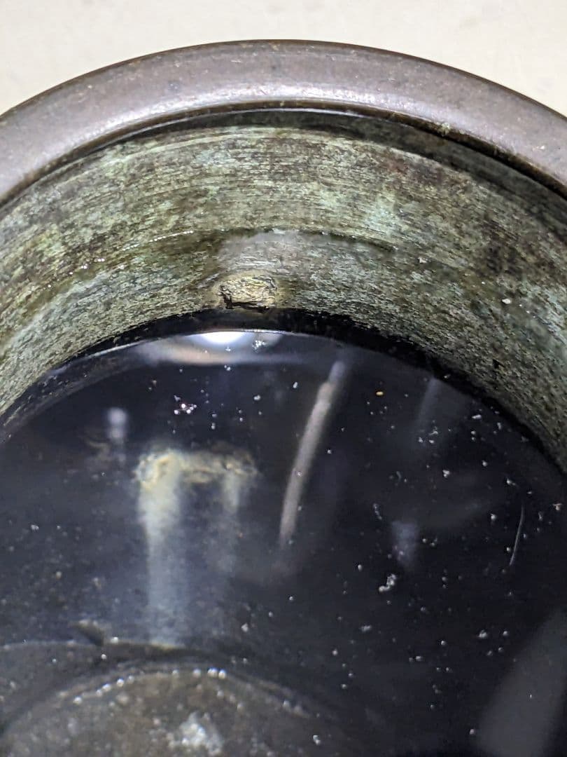 ⭐️唐金 饕餮文龍双耳瓶 明治時代 茶道具 花活け 華道 花生花器 青銅 骨董品