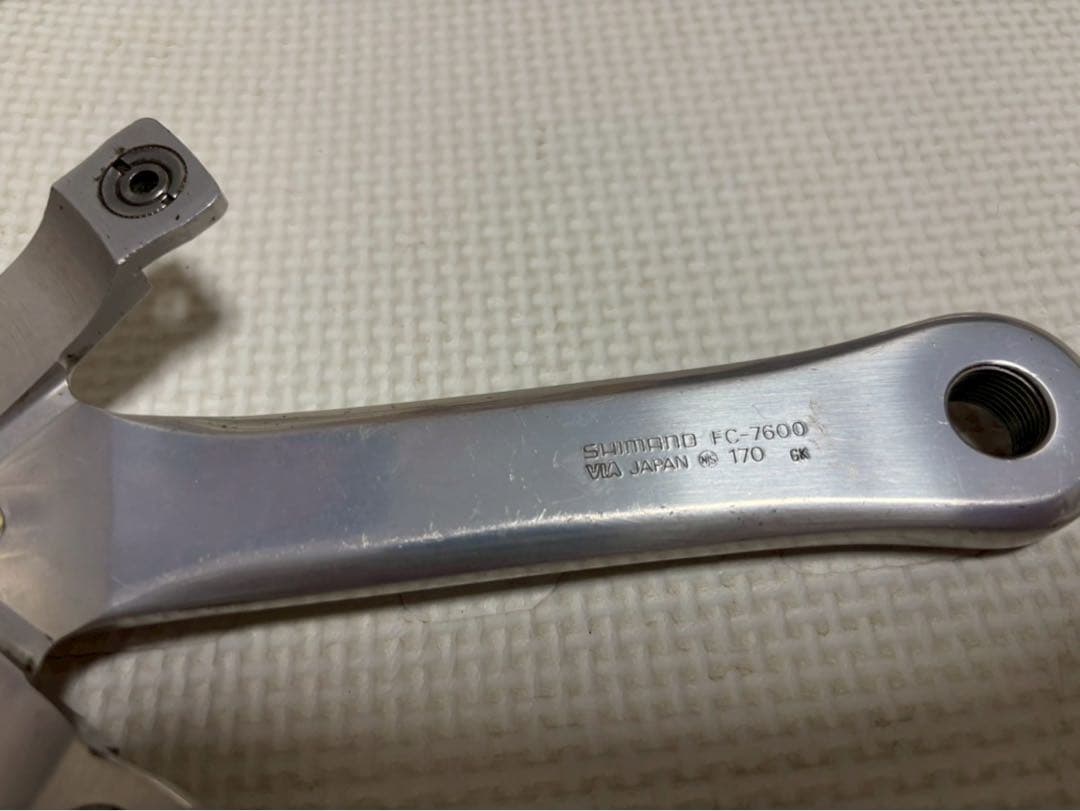 半*蔵様 SHIMANO クランクセット シルバー 170 NJS ボルト付 #