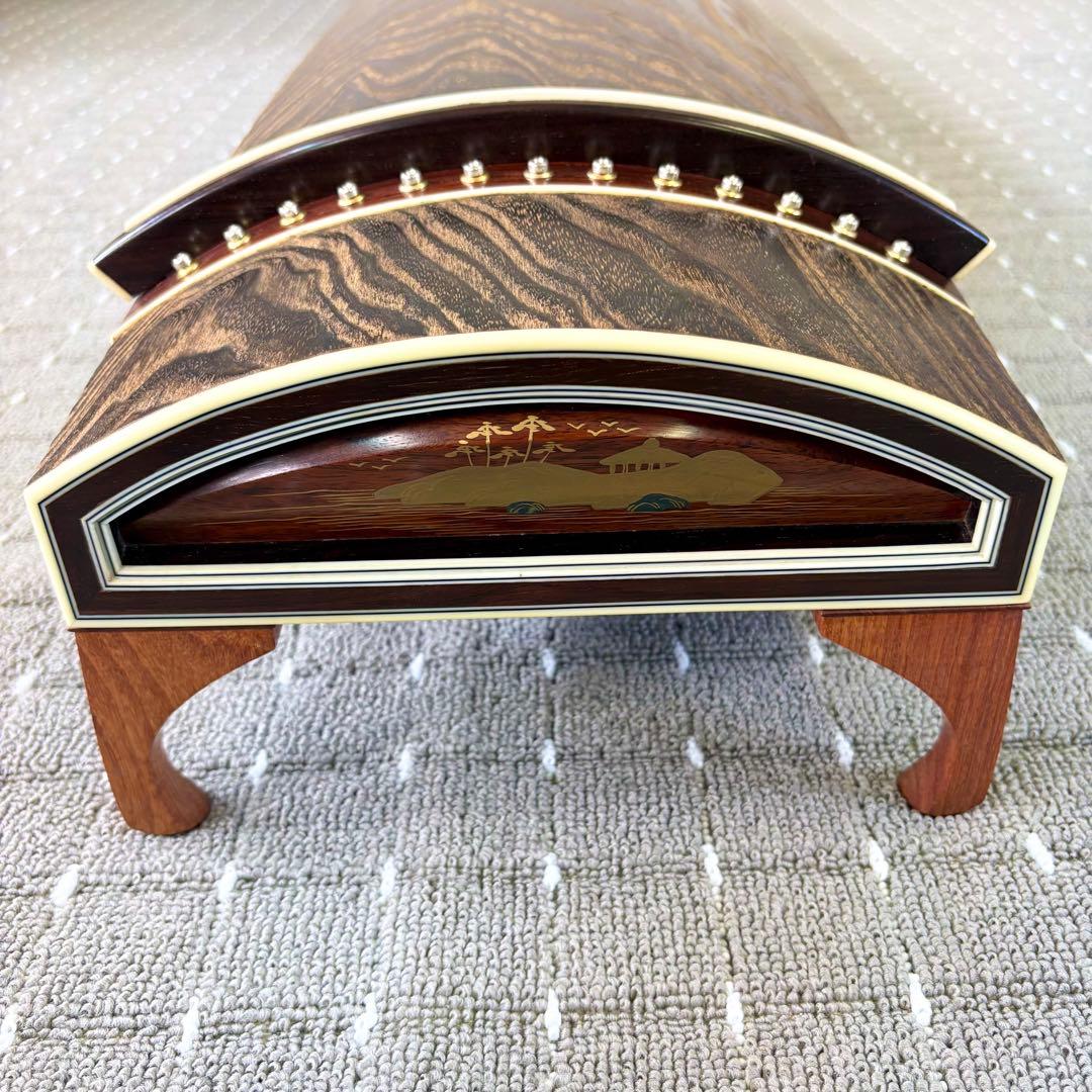 新品未使用 お琴 フルセット付属品付 半上角すだれ彫 定価25万円相当 糸張り込