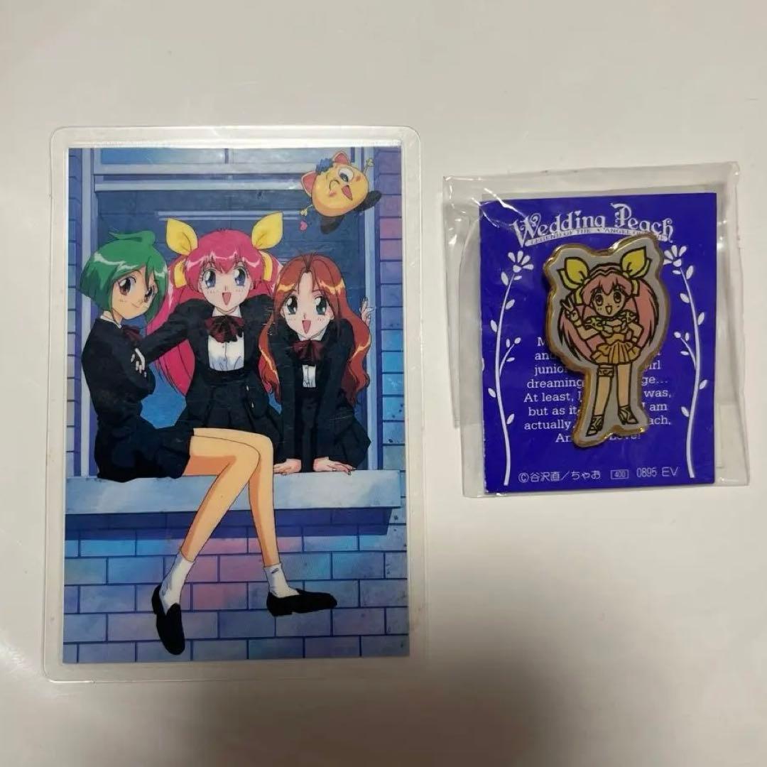 ウエディングピーチ　カード　ピンズ