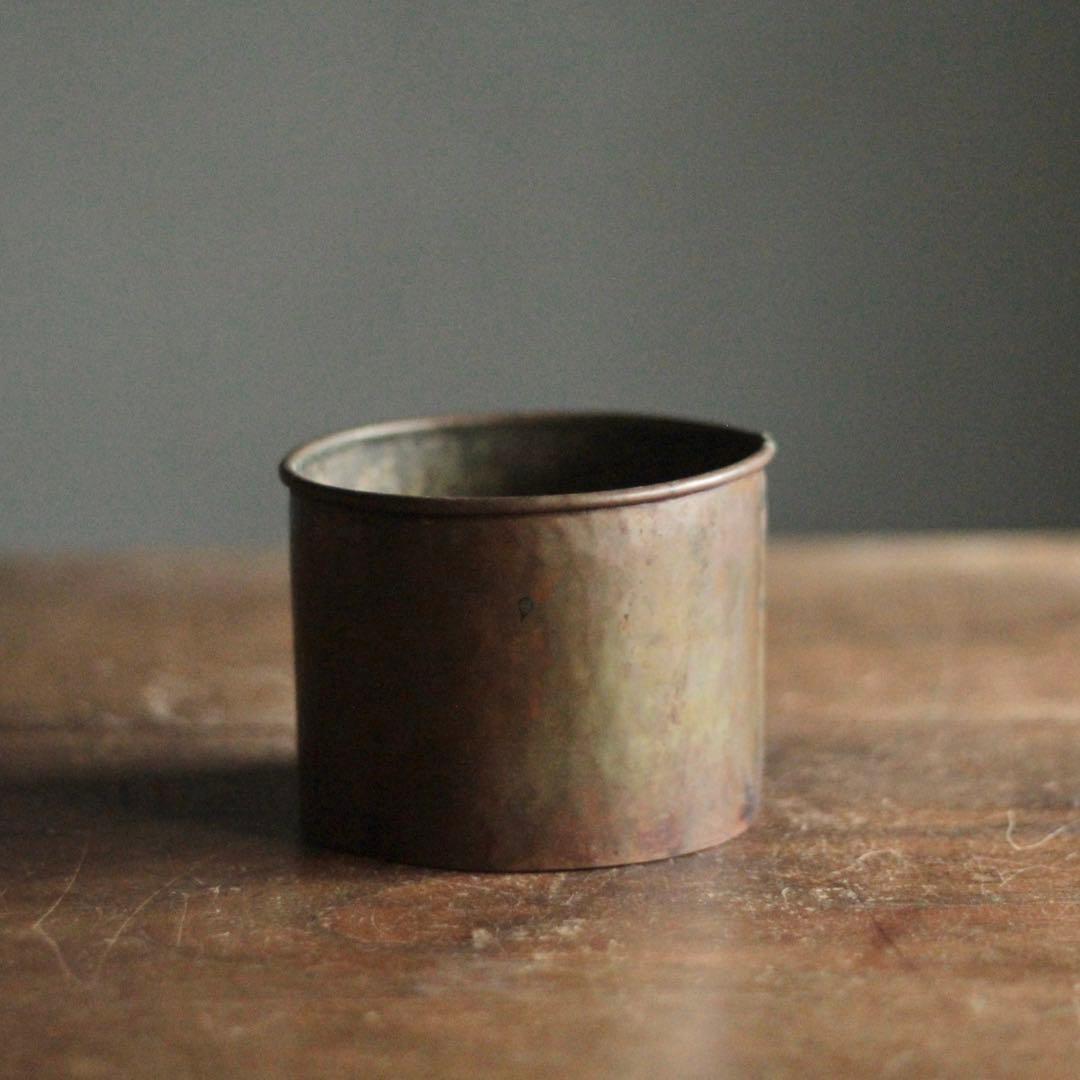 かっこいい 銅筒 古道具 アンティーク オブジェ 銅製筒