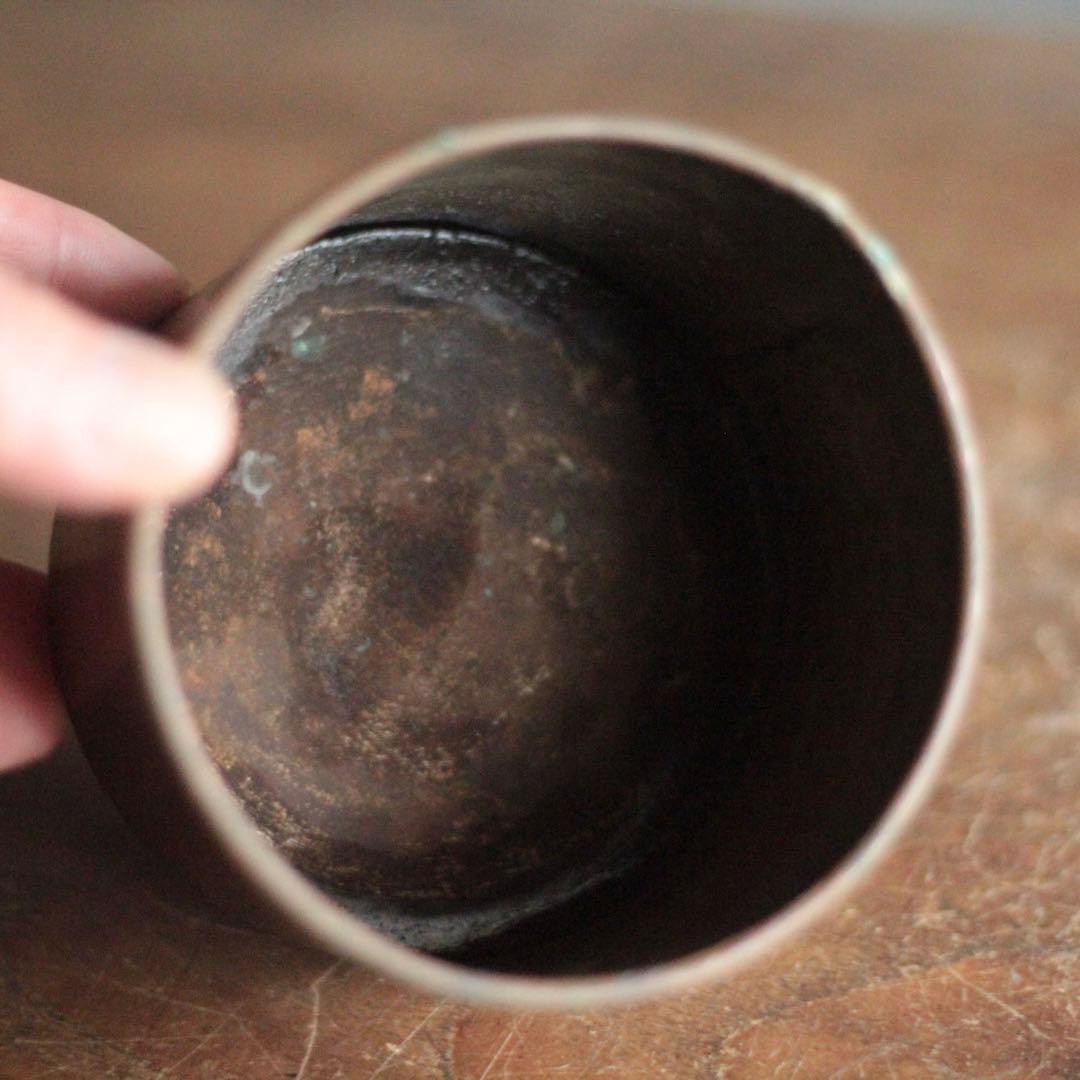 かっこいい 銅筒 古道具 アンティーク オブジェ 銅製筒