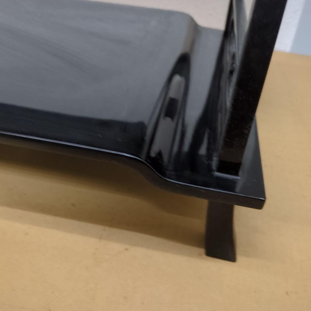 骨董　飾り台　木製　漆器　真塗　台　二段　盆栽　置物　棚